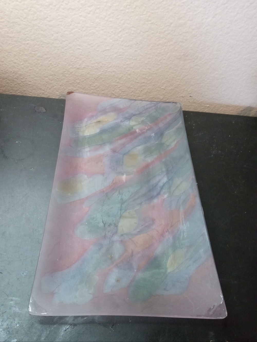 GORGEOUS Reuven Israel Art Glass 7.5"x13" Platter